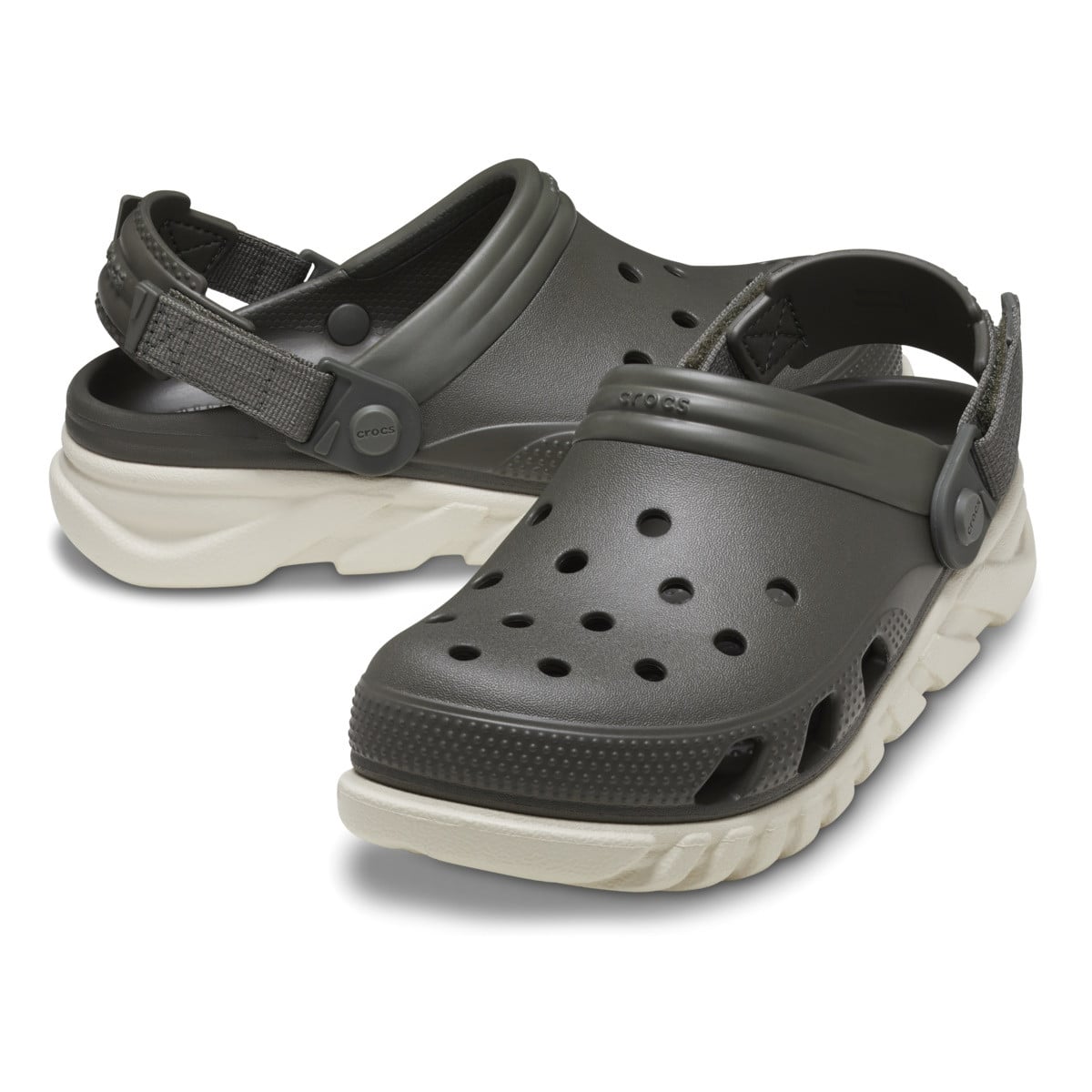 Saboti Crocs Duet Max II Clog Verde - Dusty Olive/Stucco - poza 4