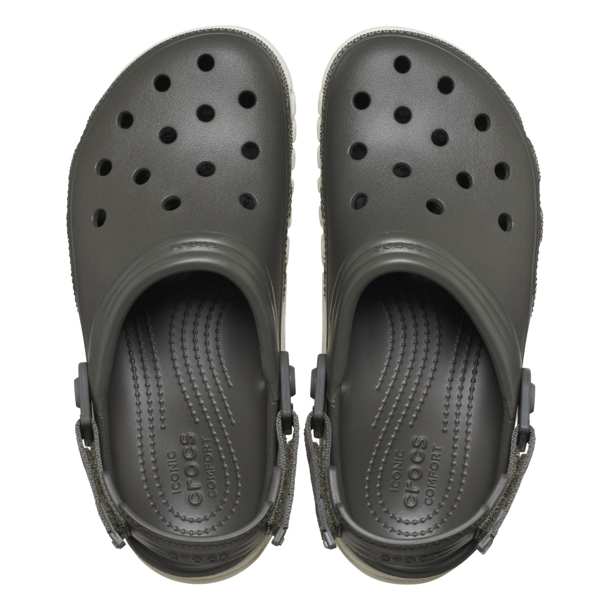 Saboti Crocs Duet Max II Clog Verde - Dusty Olive/Stucco - poza 5
