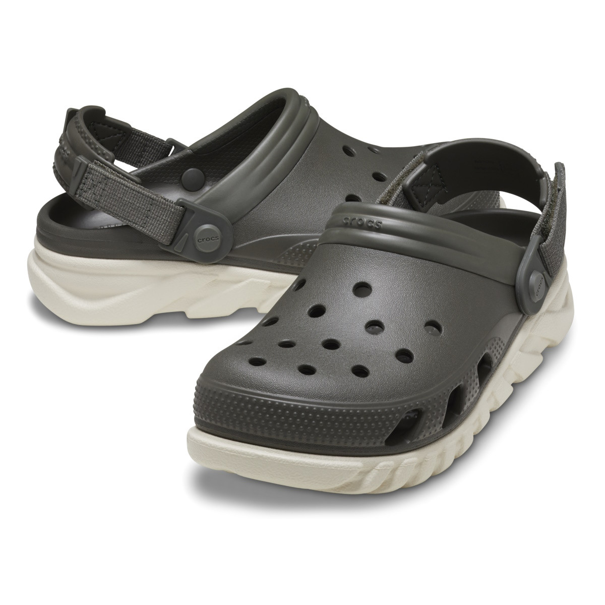 Saboti Crocs Duet Max II Clog Verde - Dusty Olive/Stucco - poza 4