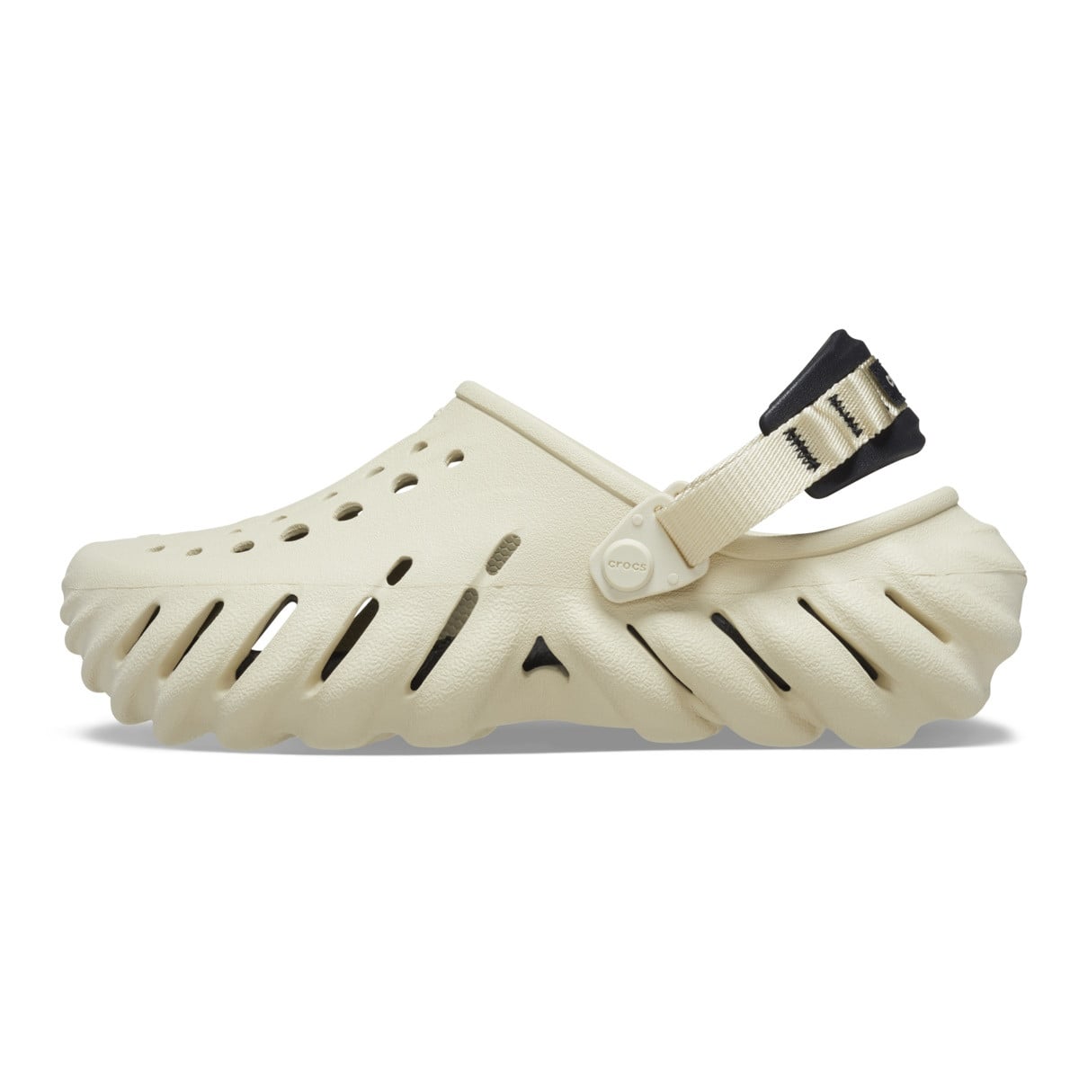 Saboti Crocs Echo Clog Bej - Bone/Black - poza 3