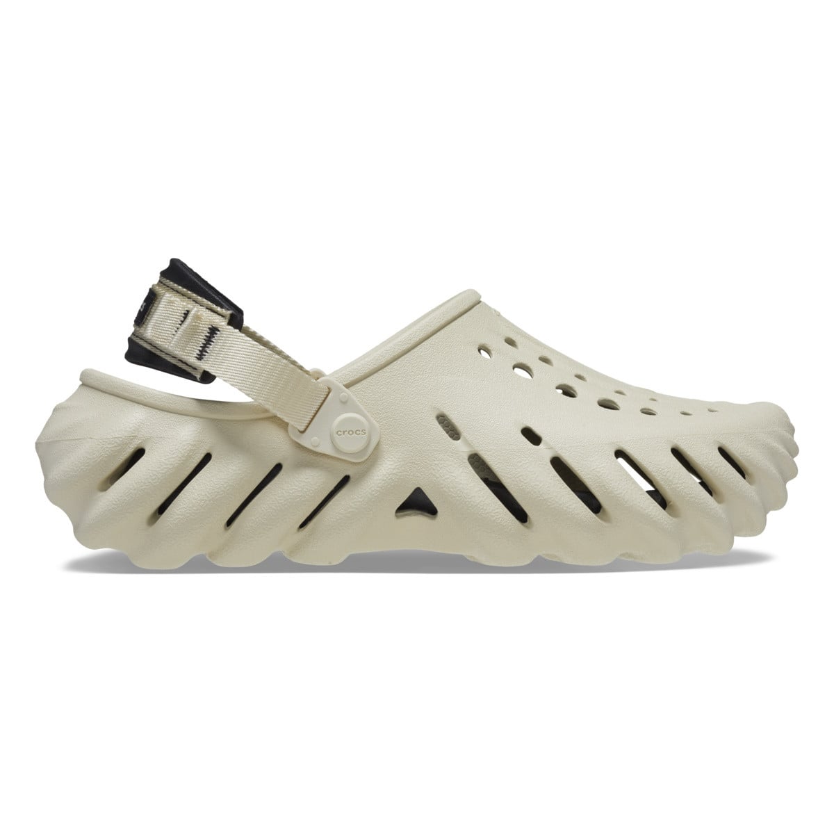 Saboti Crocs Echo Clog Bej - Bone/Black - poza 1
