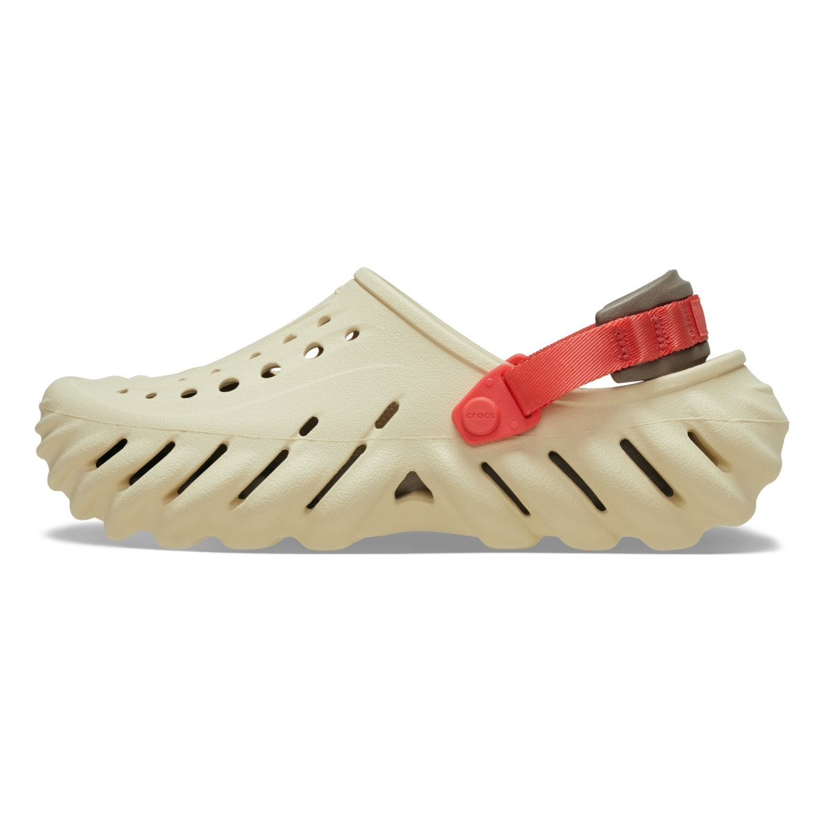Saboti Crocs Echo Clog Bej - Vanilla - poza 3