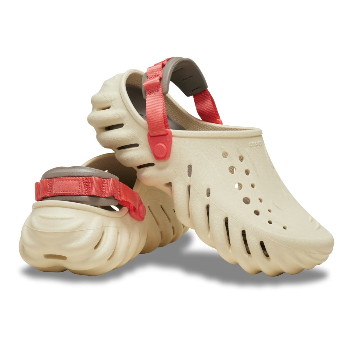 Saboti Crocs Echo Clog Bej - Vanilla - poza 4