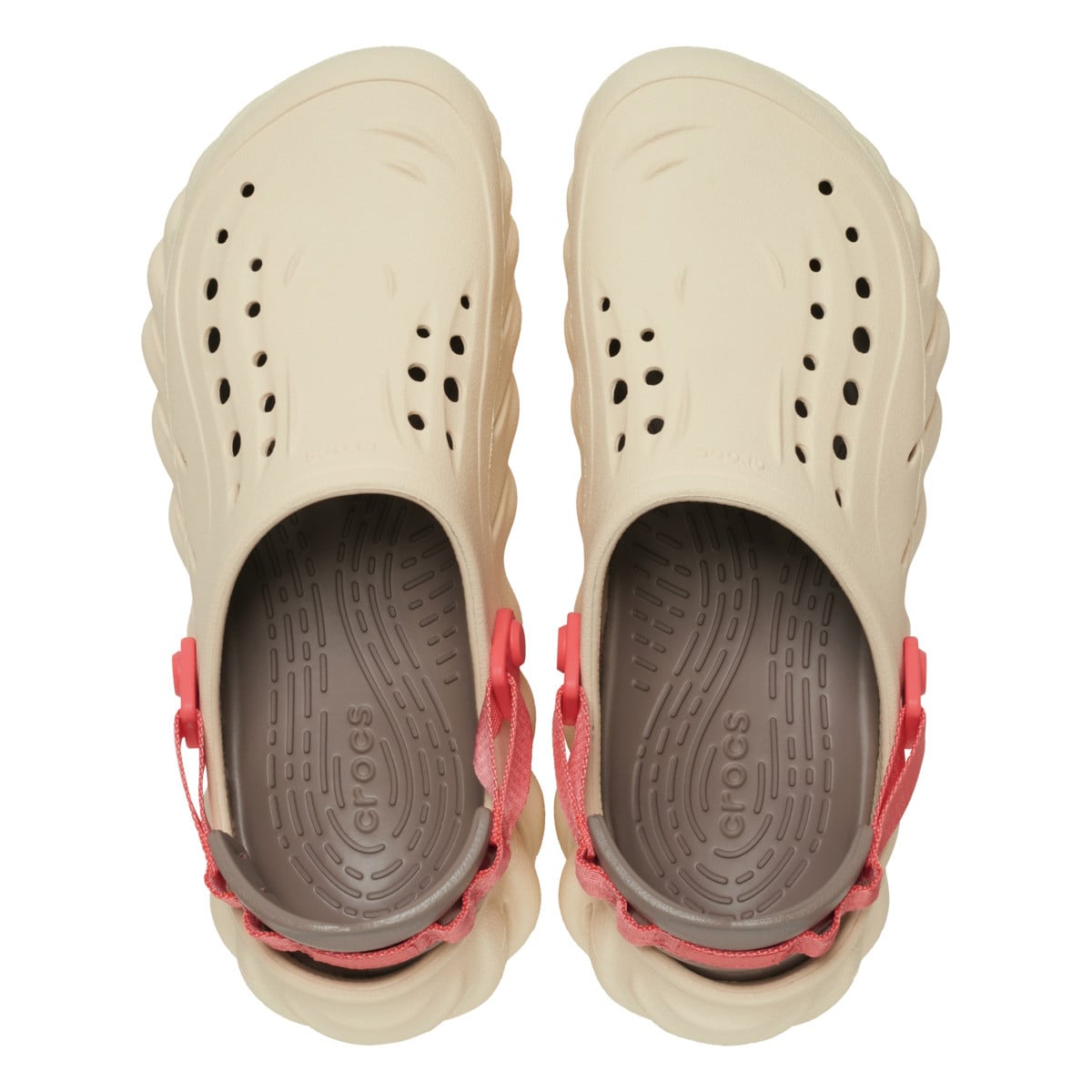 Saboti Crocs Echo Clog Bej - Vanilla - poza 5