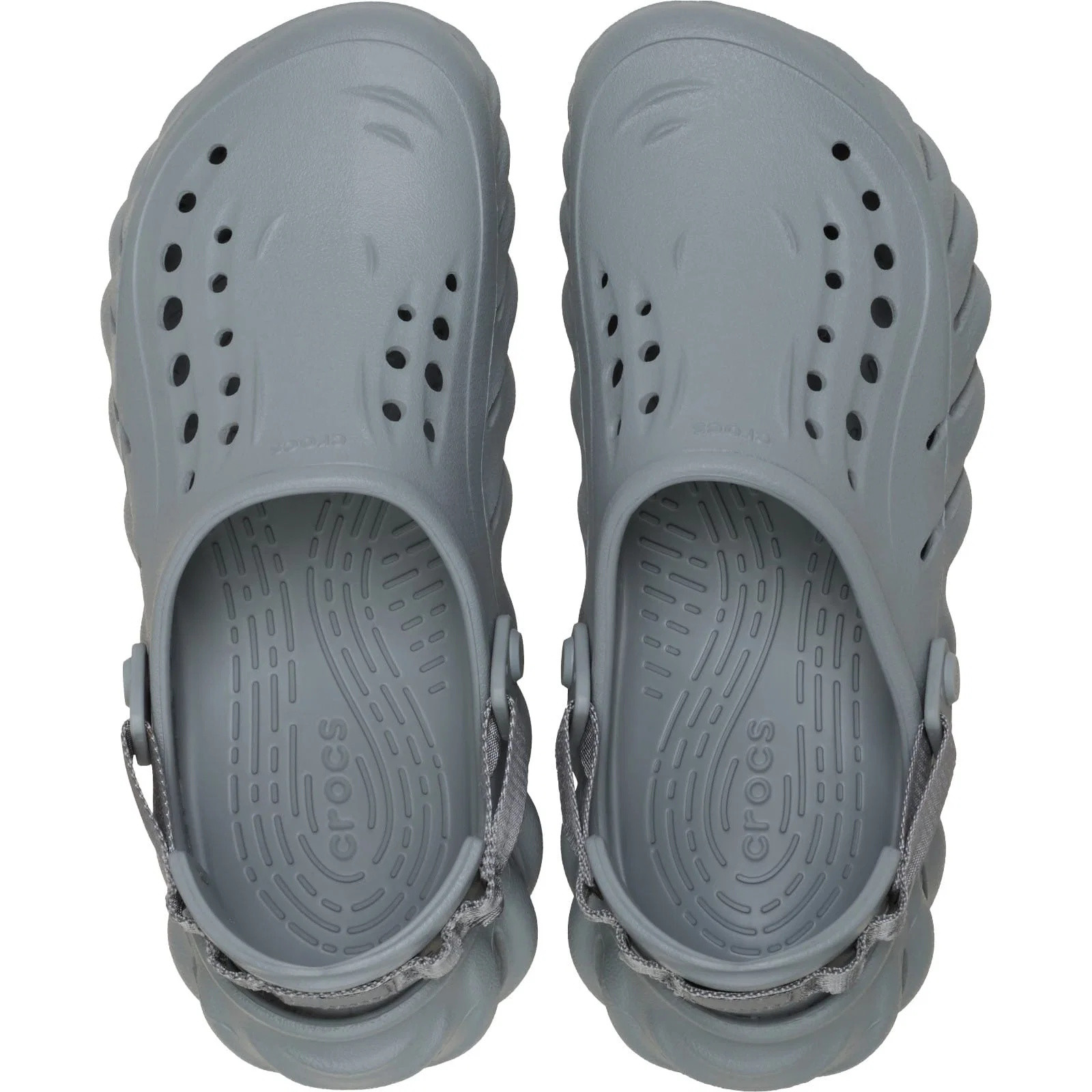 Saboti Crocs Echo Clog Gri - Concrete - poza 4