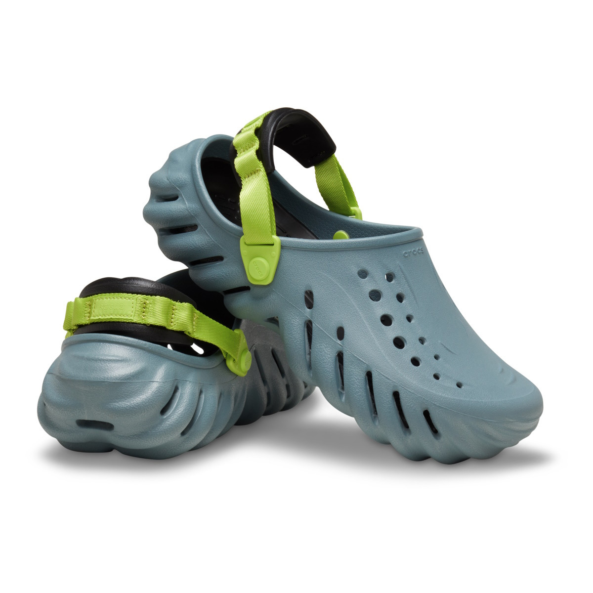 Saboti Crocs Echo Clog Gri - Pond - poza 4