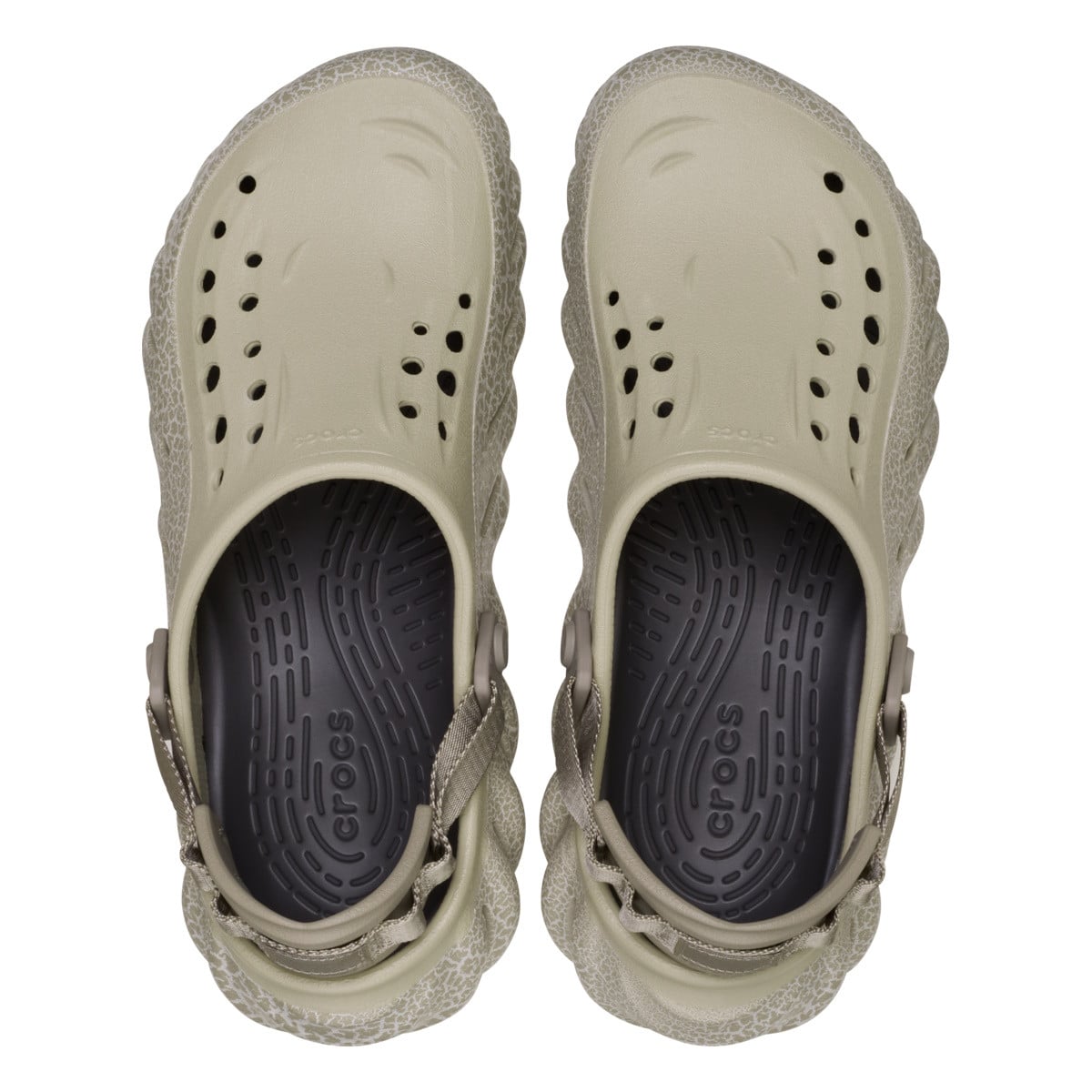 Saboti Crocs Echo Crackle Clog Bej - Moth - poza 5