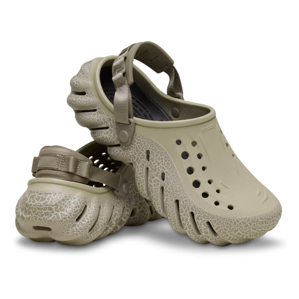 Saboti Crocs Echo Crackle Clog Bej - Moth - poza 4