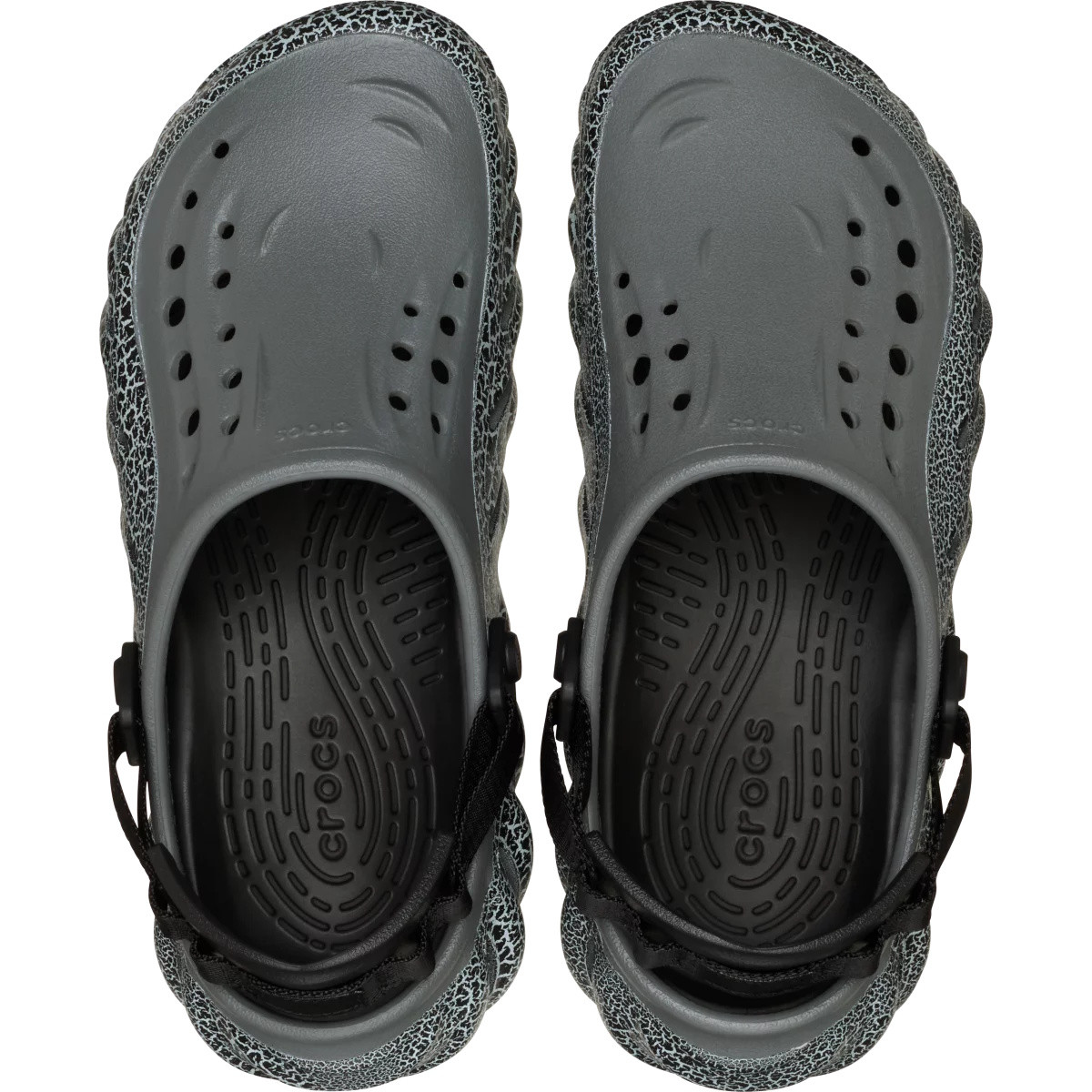 Saboti Crocs Echo Crackle Clog Gri - Slate Grey - poza 4