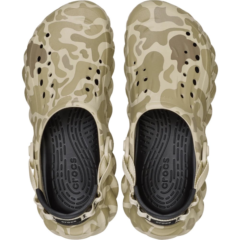Saboti Crocs Echo Duck Camo Clog Bej - Bone/Black - poza 5