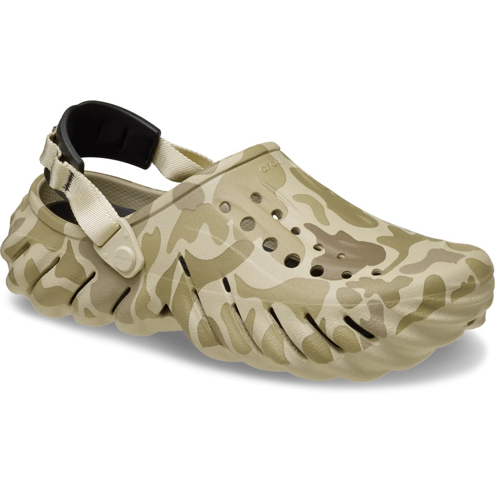 Saboti Crocs Echo Duck Camo Clog Bej - Bone/Black - poza 3