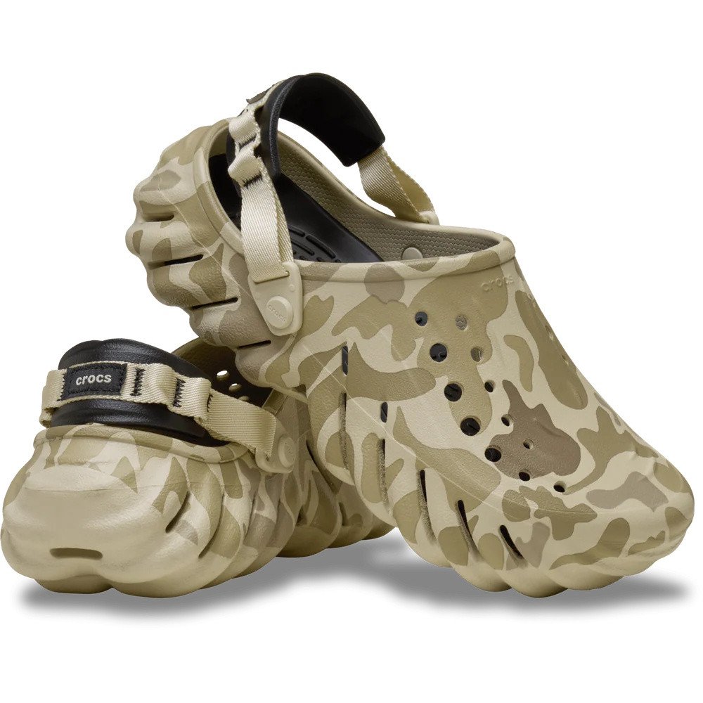 Saboti Crocs Echo Duck Camo Clog Bej - Bone/Black - poza 4