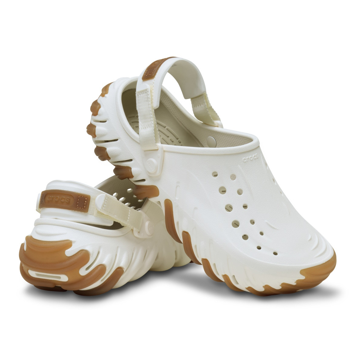 Saboti Crocs Echo Gum RO Clog Alb - Chalk - poza 3