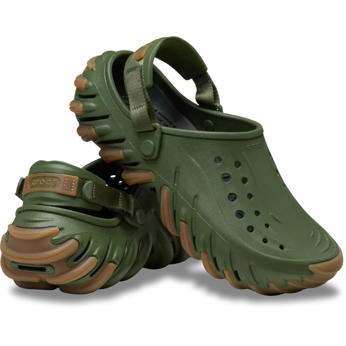 Saboti Crocs Echo Gum RO Clog Verde - Army Green - poza 3