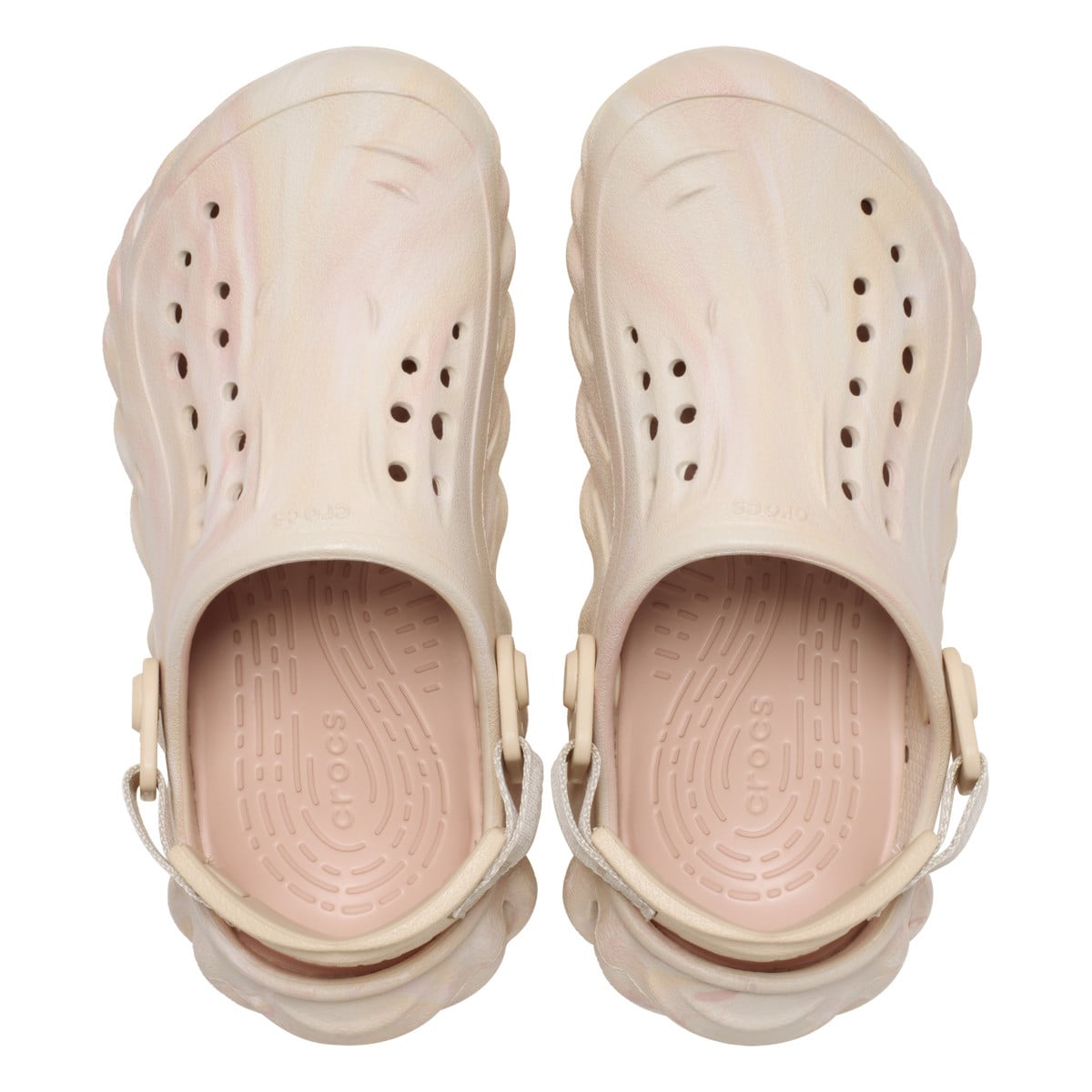 Saboti Crocs Echo Marbled Clog Kids Bej - Quartz/Multi - poza 5