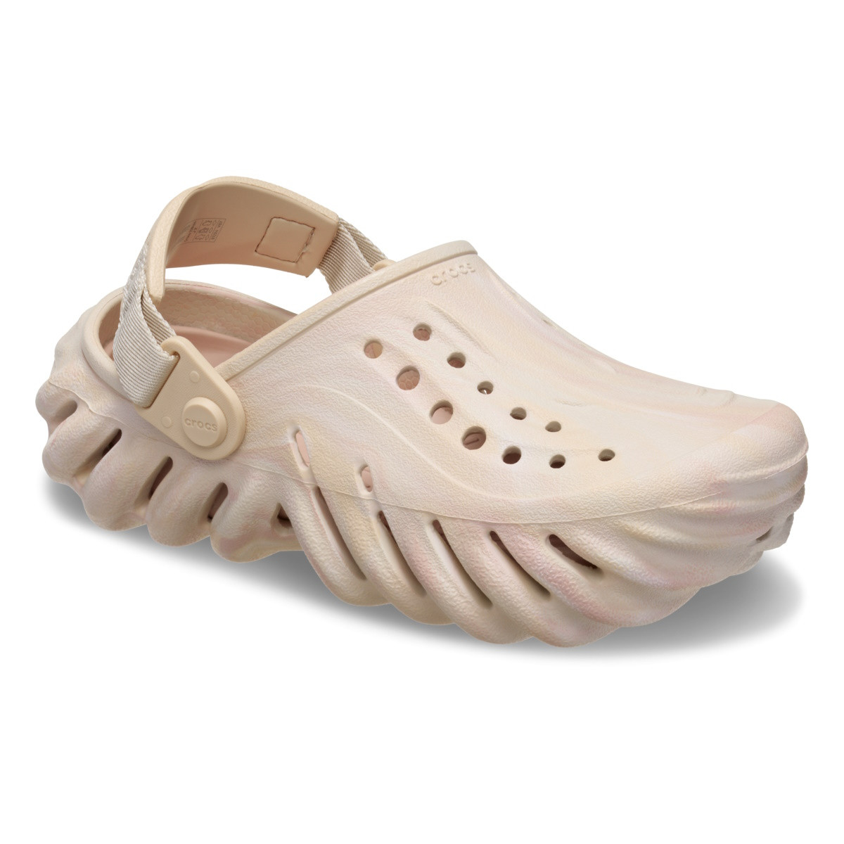 Saboti Crocs Echo Marbled Clog Kids Bej - Quartz/Multi - poza 2