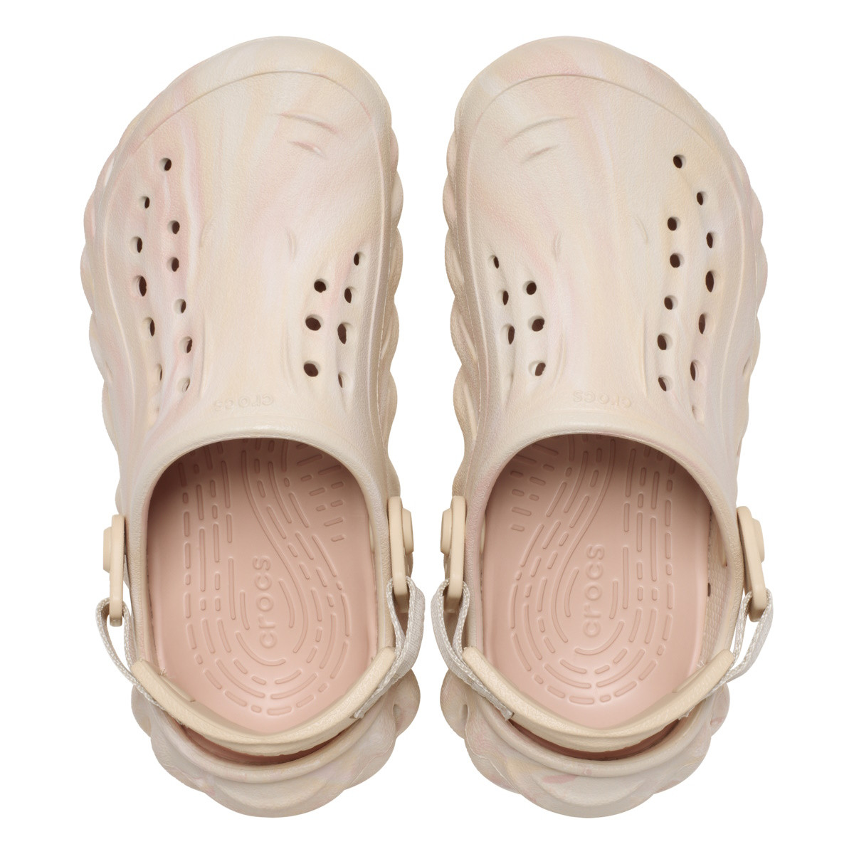 Saboti Crocs Echo Marbled Clog Kids Bej - Quartz/Multi - poza 5