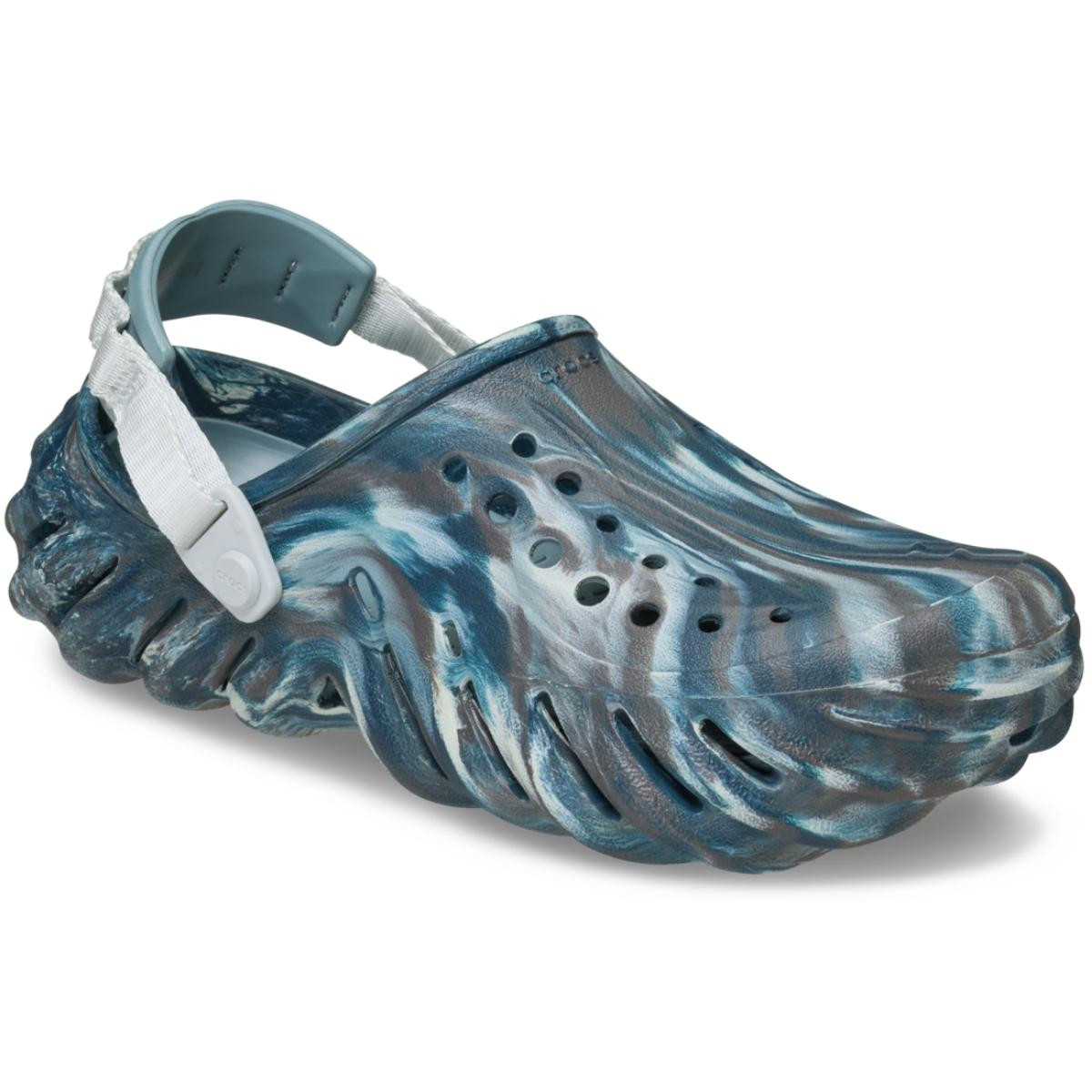 Saboti Crocs Echo Marbled Clog Kids Negru - Black Sand/Multi - poza 2