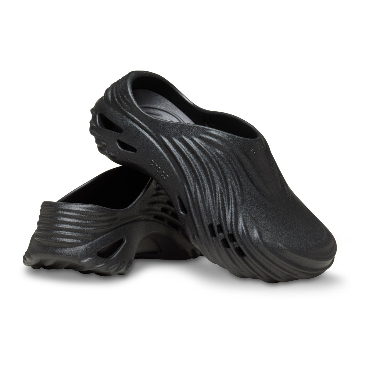 Saboti Crocs Echo Wave Negru - Black/Black - poza 4