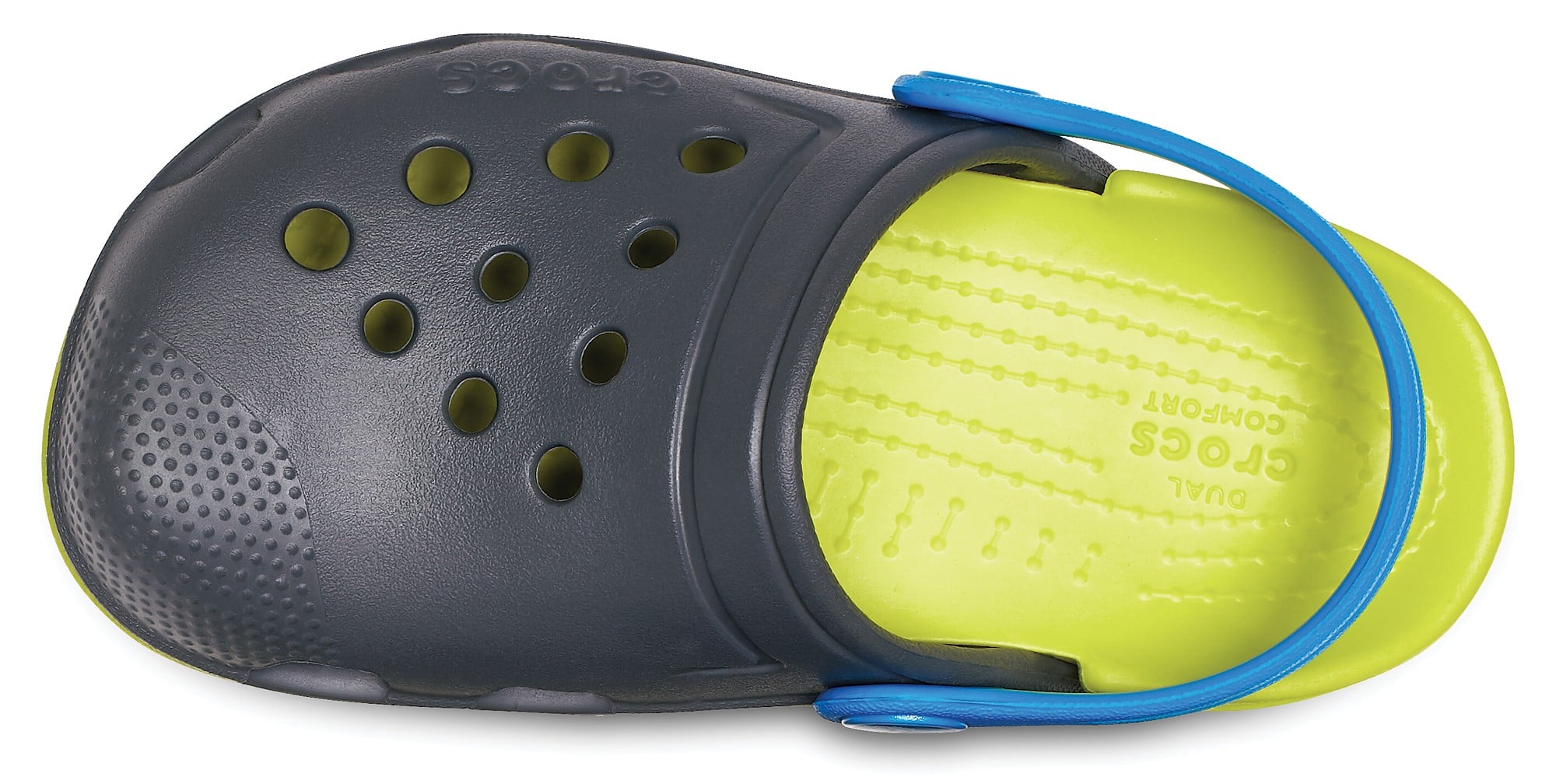 Saboti Crocs Electro III Gri - Slate Grey/Tennis Ball Green - poza 2