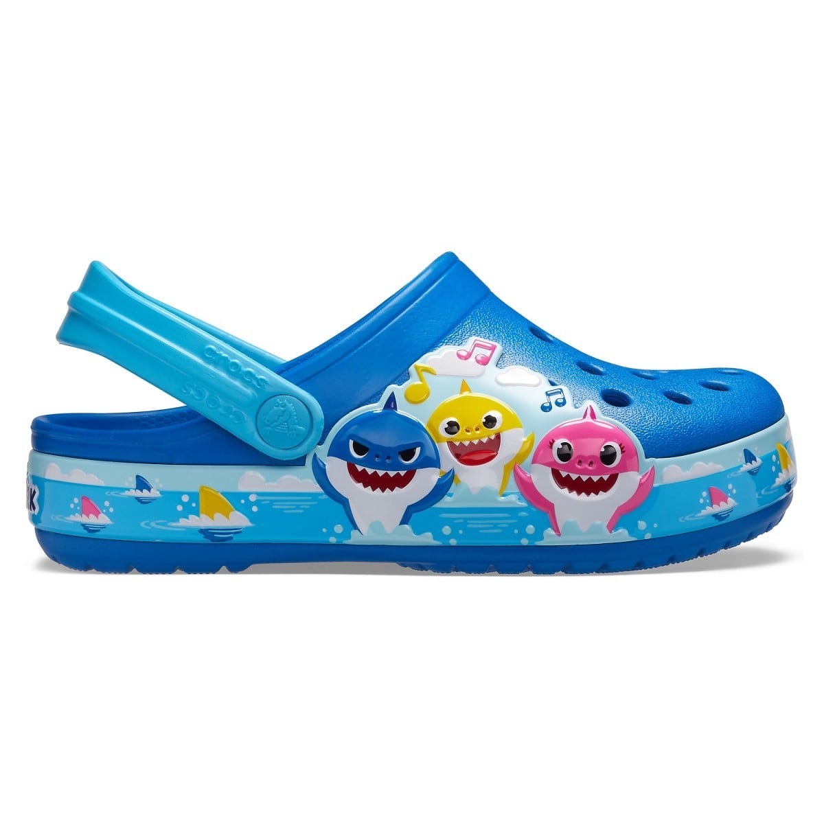 Saboți Crocs Fun Lab Baby Shark Band Clog Albastru - Bright Cobalt - poza 1