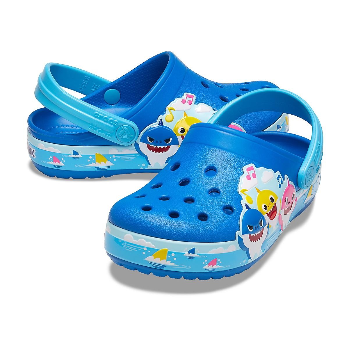 Saboți Crocs Fun Lab Baby Shark Band Clog Albastru - Bright Cobalt - poza 2