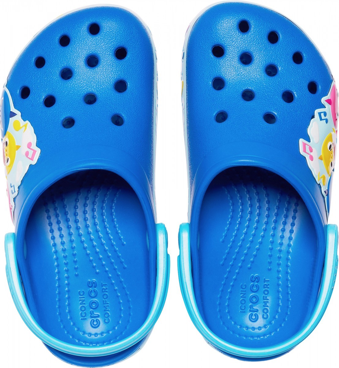 Saboți Crocs Fun Lab Baby Shark Band Clog Albastru - Bright Cobalt - poza 3