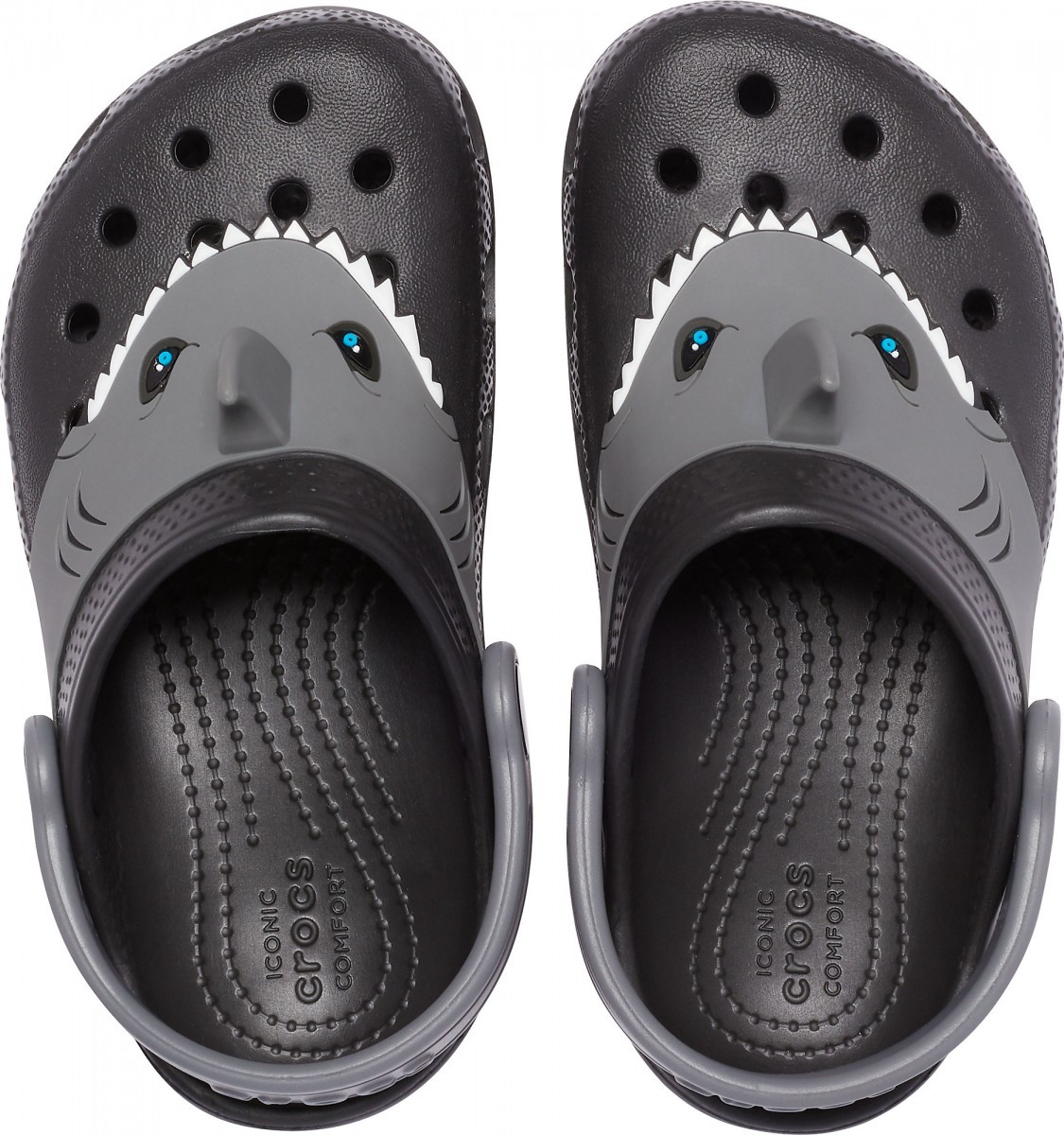 Saboți Crocs Fun Lab Classic I AM Shark Clog Negru - Black - poza 4