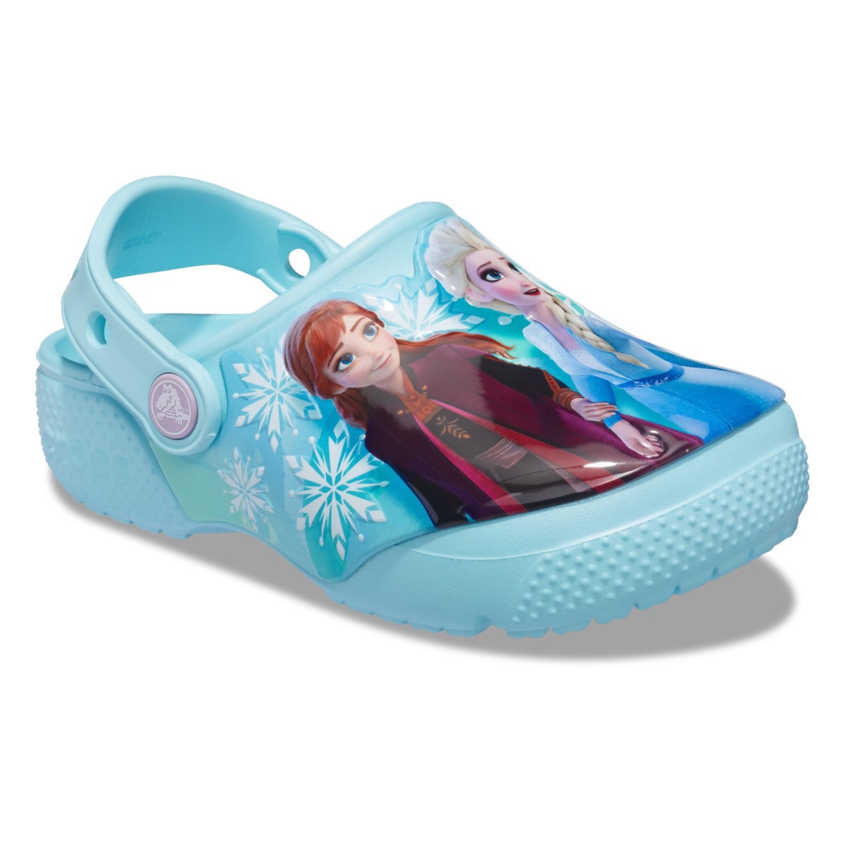 Saboti Crocs Fun Lab Disney Frozen 2 Clog Kids Albastru deschis - Ice Blue - poza 2