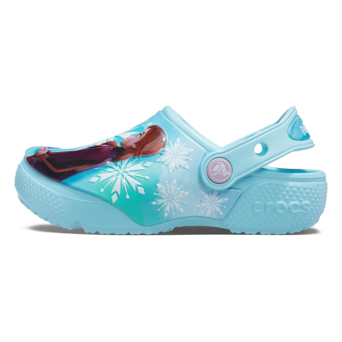 Saboti Crocs Fun Lab Disney Frozen 2 Clog Kids Albastru deschis - Ice Blue - poza 4
