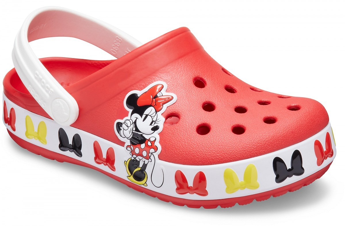 Saboți Crocs Fun Lab Disney Minnie Mouse Band Clog Rosu - Flame - poza 2