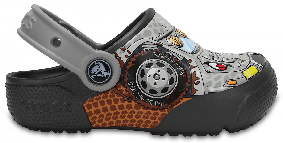 Saboti Crocs Fun Lab Lights Clog Gri - Monster Truck/Graphite - poza 2