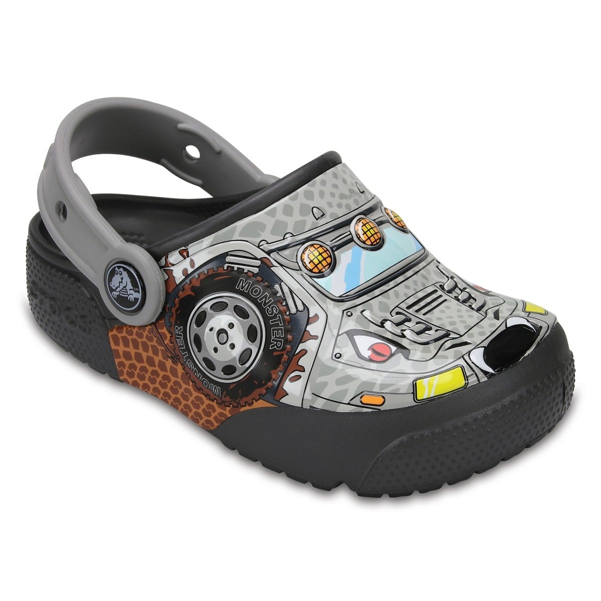 Saboti Crocs Fun Lab Lights Clog Gri - Monster Truck/Graphite - poza 1