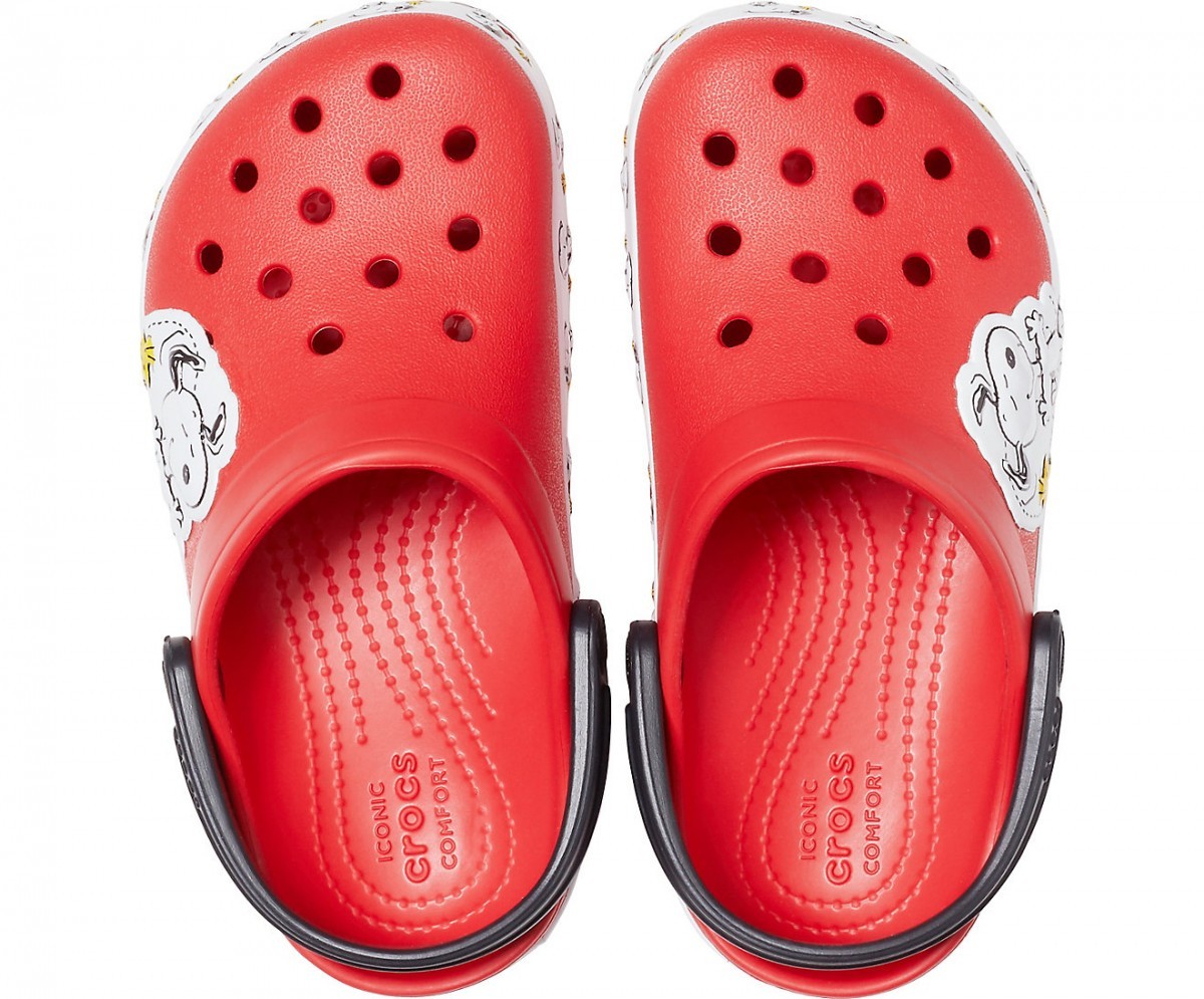 Saboti Crocs Fun Lab Snoopy Woodstock Clog Rosu - Flame - poza 3