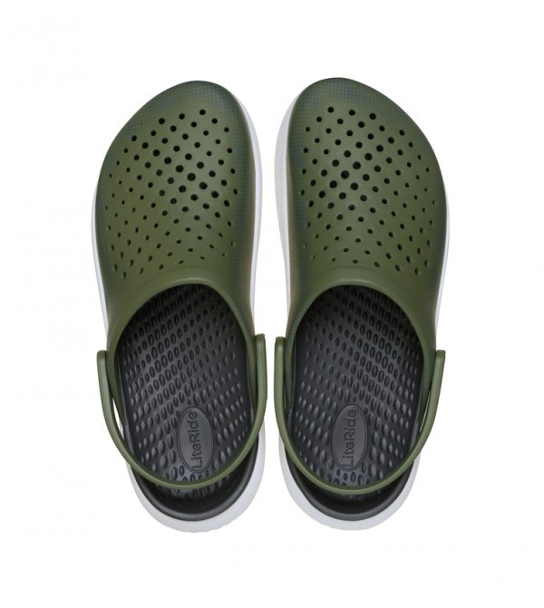 Saboti Crocs InMotion Micro Geo Clog Verde - Army Green - poza 5