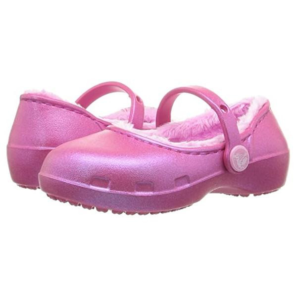 Saboti Crocs Karin Lined Clog Kids Roz - Party Pink - poza 3