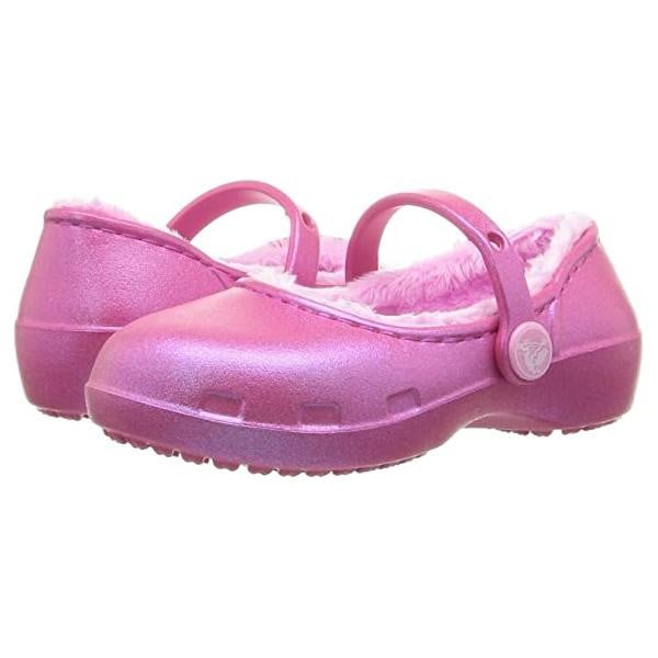 Saboti Crocs Karin Lined Clog Kids Roz - Party Pink - poza 3