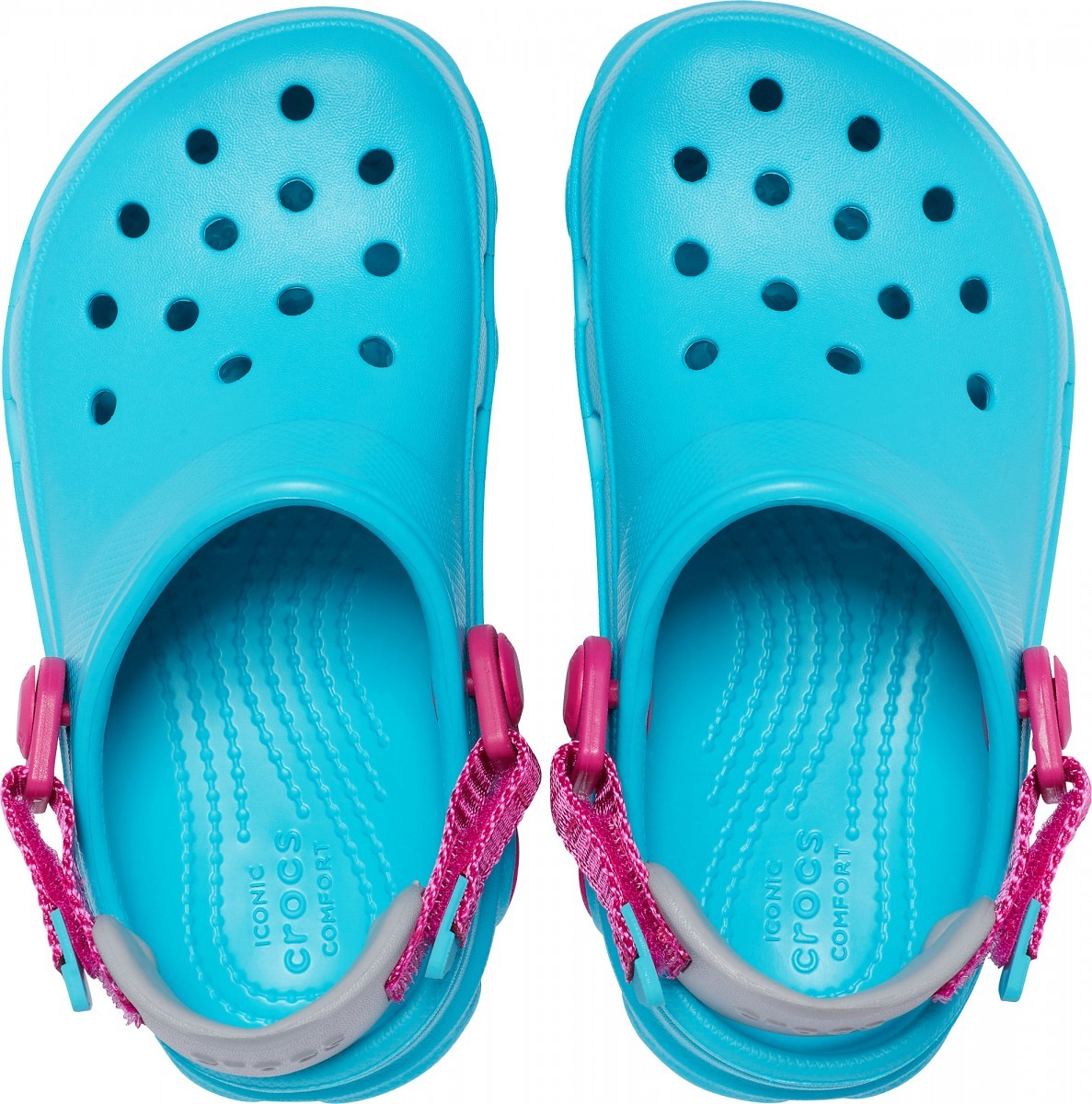 Saboți Crocs Kids' Classic All-Terrain Clog Albastru deschis - Digital Aqua - poza 3