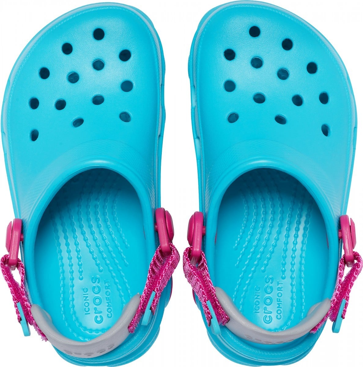 Saboți Crocs Kids' Classic All-Terrain Clog Albastru deschis - Digital Aqua - poza 3