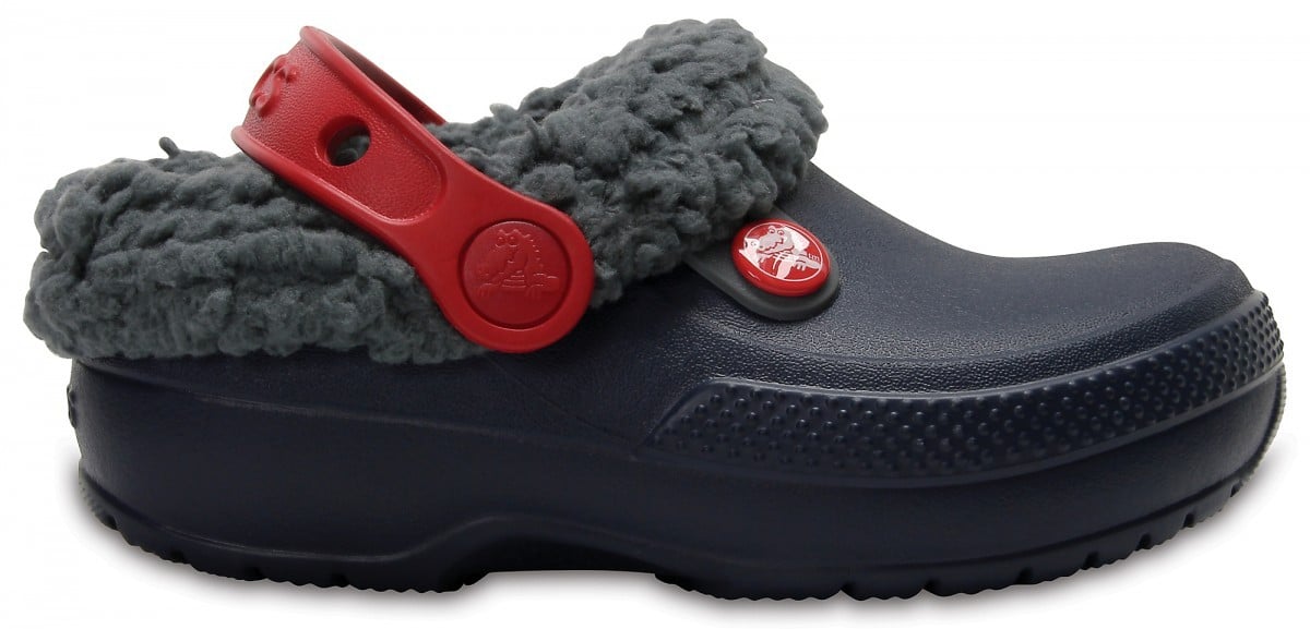 Saboti Crocs Kids' Classic Blitzen III Lined Clog Albastru - Navy/Slate Grey - poza 1
