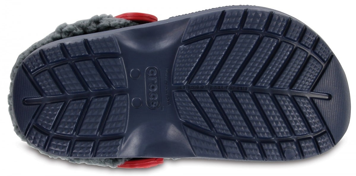Saboti Crocs Kids' Classic Blitzen III Lined Clog Albastru - Navy/Slate Grey - poza 4