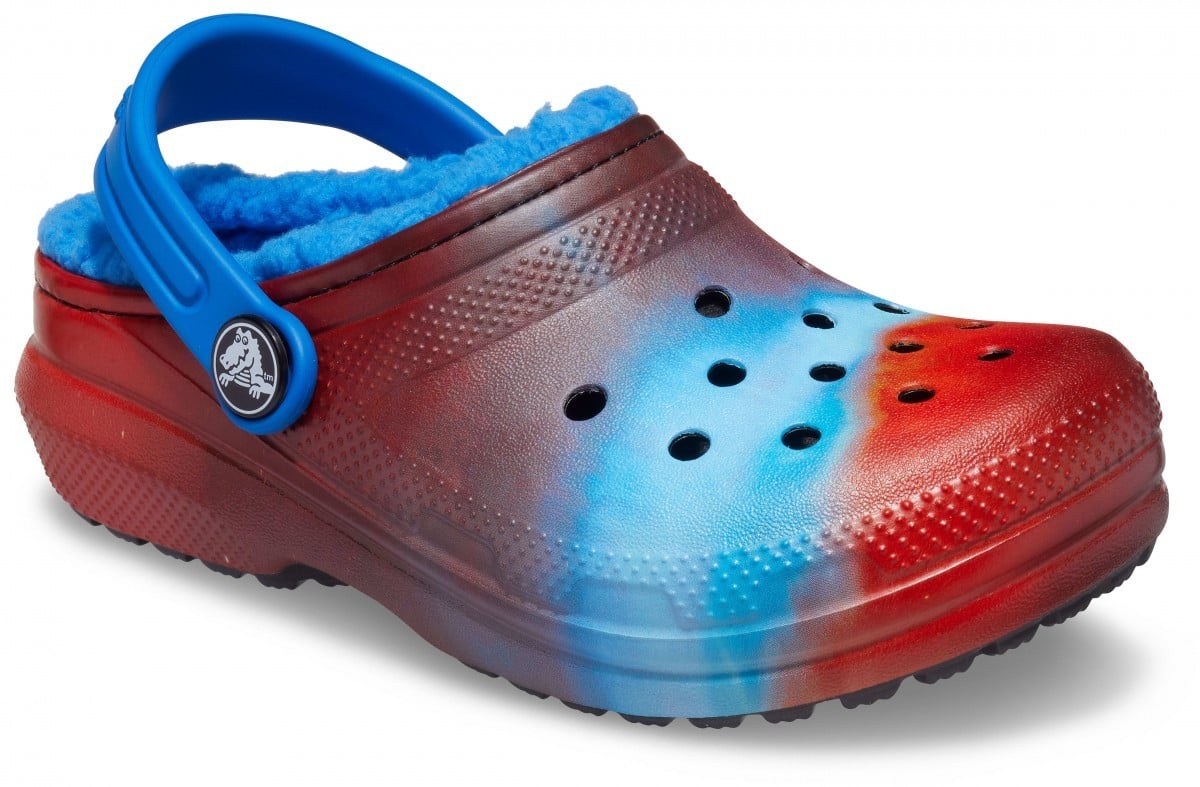 Saboți Crocs Kids' Classic Lined Out of this World Clog Albastru - Bright Cobalt - poza 2