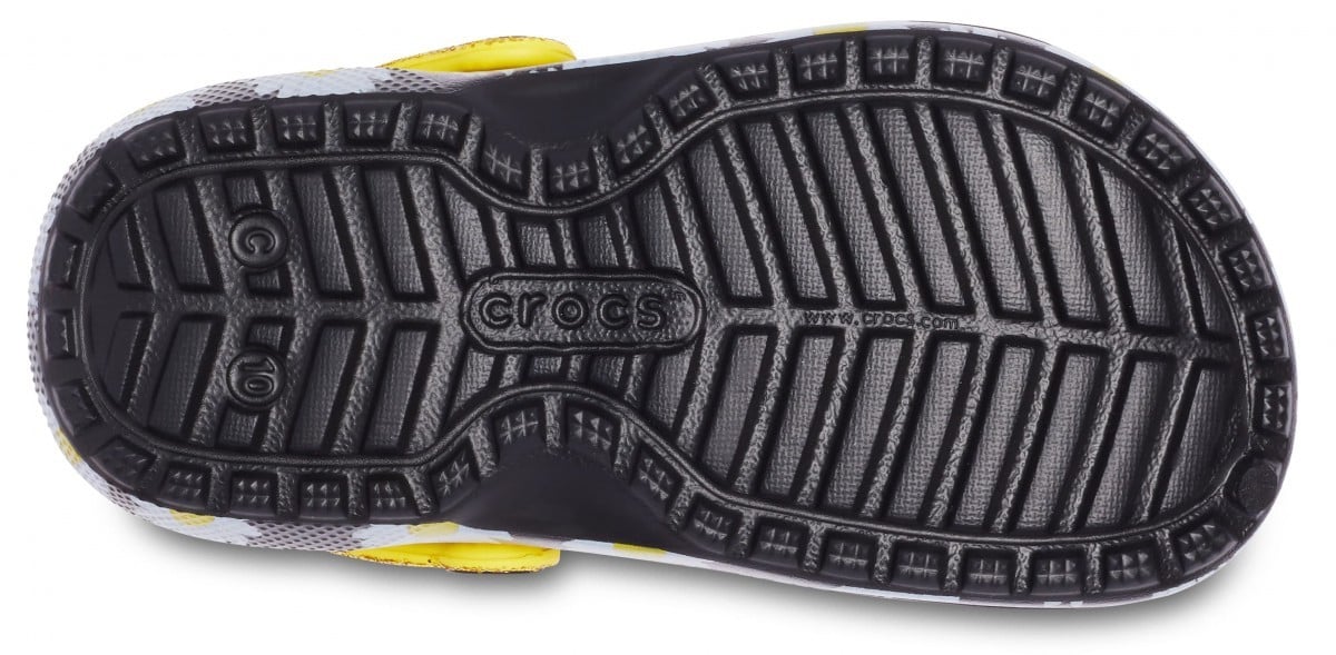 Saboți Crocs Kids' Classic Lined Vacay Vibes Clog Negru - Black Daisy - poza 4