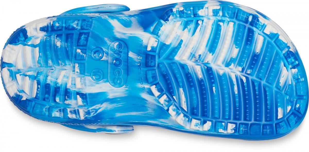 Saboți Crocs Kids' Classic Marbled Clog Albastru - Bright Cobalt/White - poza 4