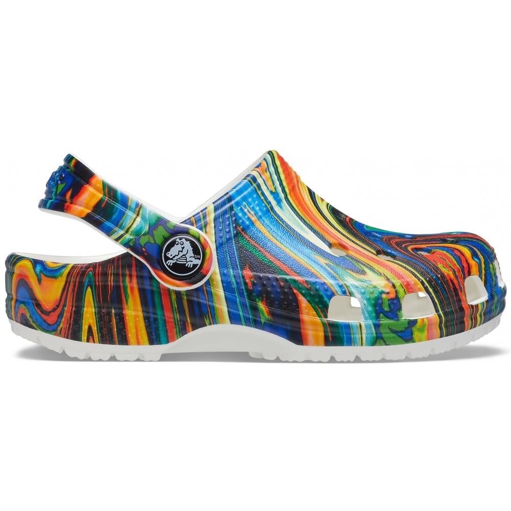 Saboți Crocs Kids' Classic Out of this World II Clog Albastru - Bright Cobalt/White - poza 1