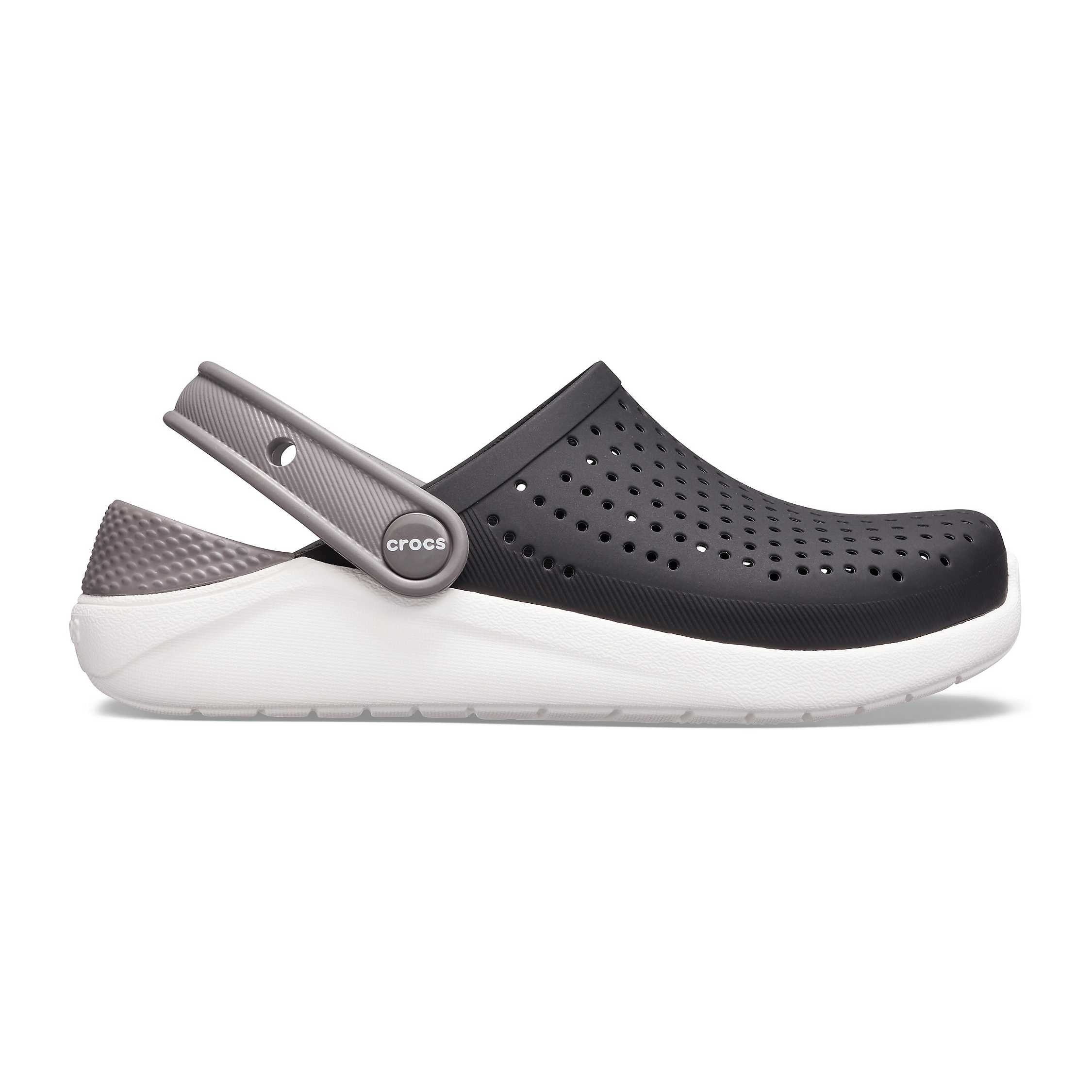 Saboti Crocs Kids' LiteRide Clog Negru - Black/White - poza 1