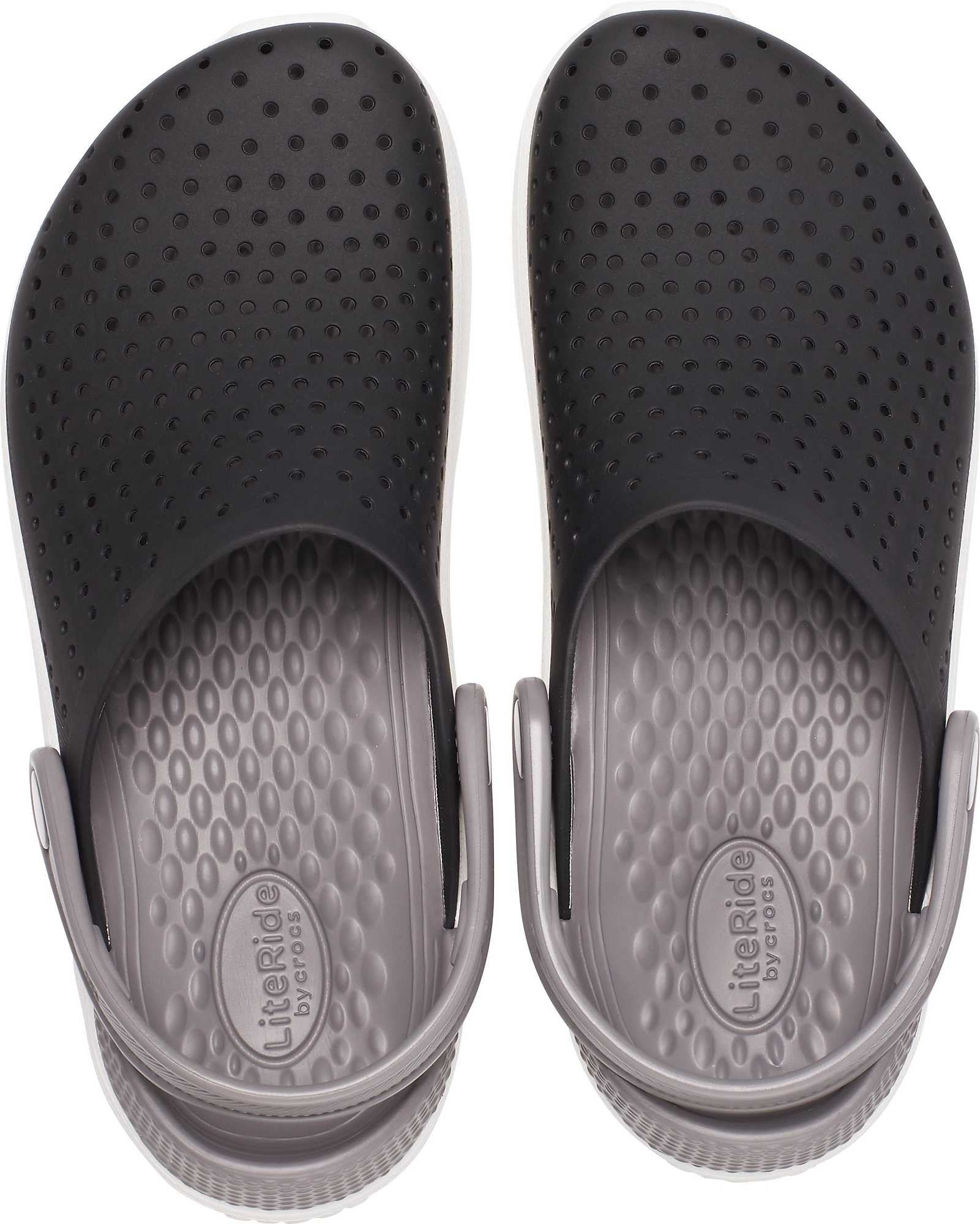 Saboti Crocs Kids' LiteRide Clog Negru - Black/White - poza 3