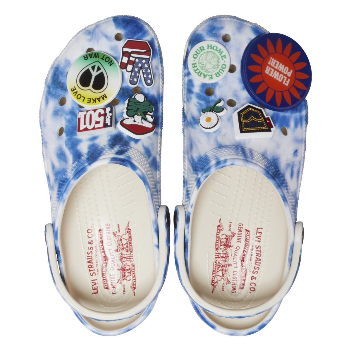 Saboti Crocs Levi's X Crocs Classic Clog Bej - Multi/Stucco - poza 5