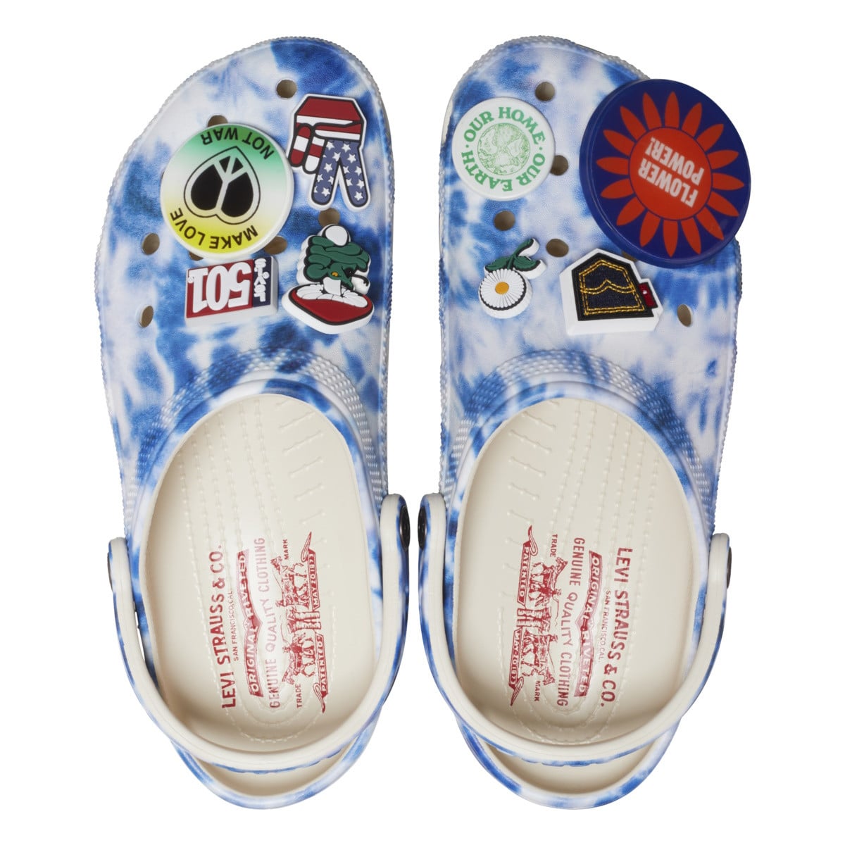 Saboti Crocs Levi's X Crocs Classic Clog Bej - Multi/Stucco - poza 5