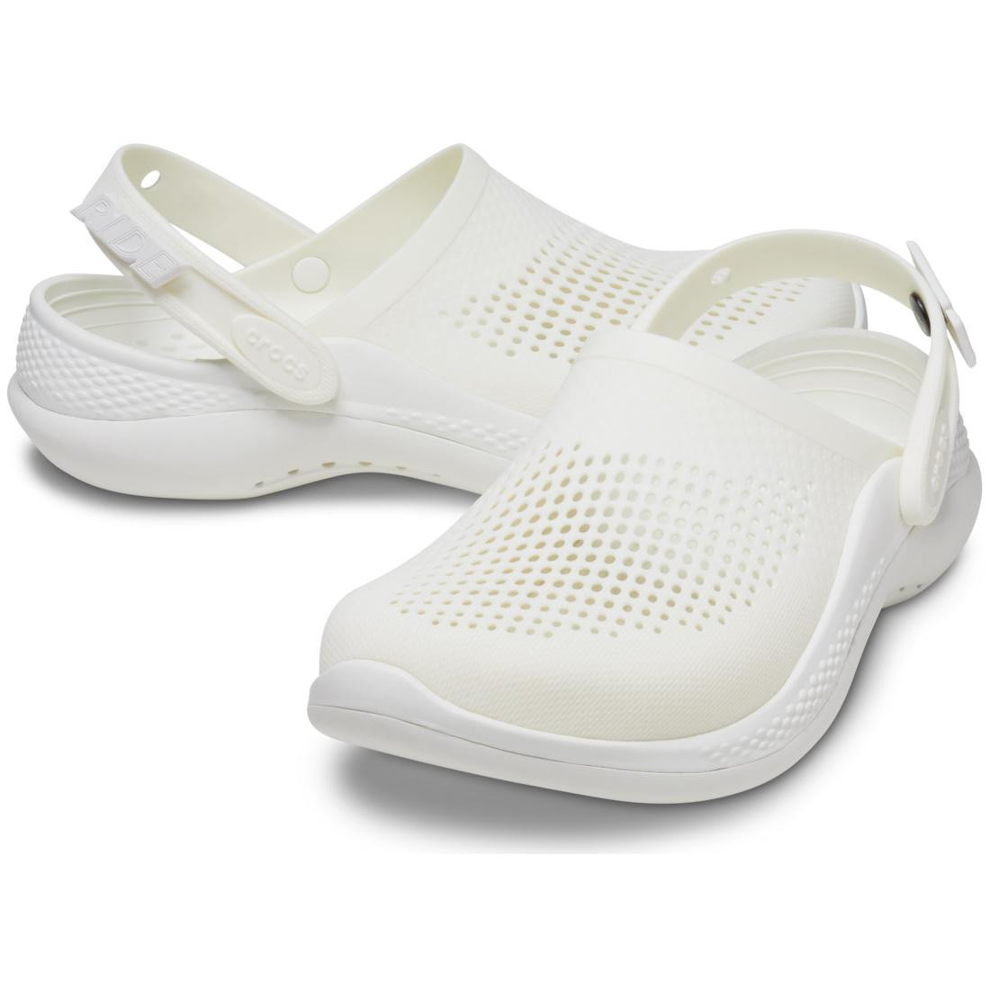 Saboti Crocs LiteRide 360 Clog Alb - Almost White/Almost White - poza 4